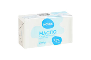 Масло вершкове Селянське 73% Novus 180г