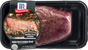 McCormick Angus Beef London Broil Seasoned With Grill Mates Montreal Steak Seasoning