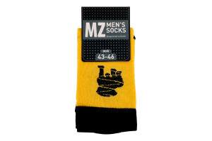 Шкарпетки чоловічі Бульдог жовто-чорні високі р.43-46 Siela