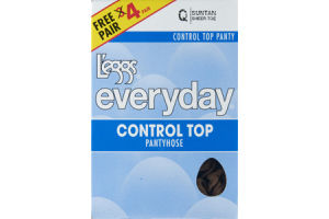 L'eggs Everyday Q Suntan Sheer Toe Control Top Pantyhose - 4 CT