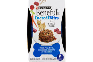 Purina Beneful IncrediBites Dog Food Beef, Tomatoes, Carrots & Wild Rice - 3 CT