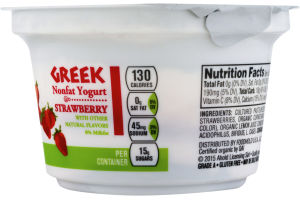 Nature's Promise Greek Nonfat Yogurt Strawberry
