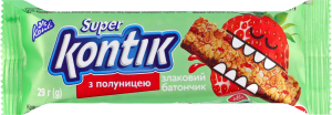 Батончик злаковый с клубникой Super Kontik м/у 29г