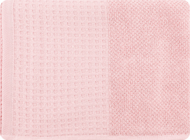 Рушник світло-кораловий махровий з вафельним бордюром 50*90см 450г/м2 ГМ Текстайл