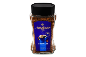 Кофе натуральный растворимый сублимированный Premium Ambassador с/б 190г