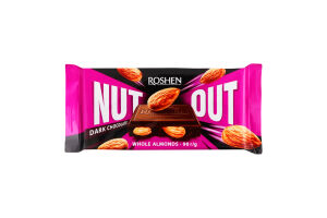 Шоколад черный Whole Almonds Nut Out Roshen м/у 90г