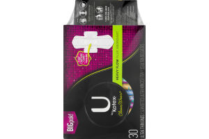 U By Kotex CleanWear Ultra Thin Pads Heavy Flow - 30 CT