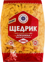 Вироби макаронні стрічкоподібні група В клас екстра Локшина хвиляста коротка Щедрик м/у 1кг
