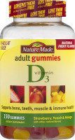 Nature Made Adult Gummies Vitamin D3 Strawberry, Peach & Mango - 150 CT