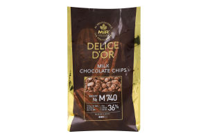 Шоколад молочний 36% Delice D'or Mir м/у 500г