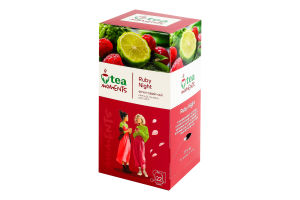 Чай з суданської троянди ароматизований з додаванням рослинної сировини Рубінова ніч Tea Moments к/у 22х1.7г