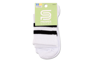 Шкарпетки Premier socks вис спорт смуж білі р18-20