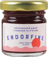 Джем полуничний з ревенем та м'ятою Endorfine с/б 44г