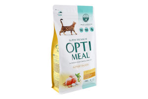 Корм сухий повнораціонний для дорослих котів Курка Nutrient Balance Super Premium Optimeal м/у 700г