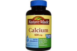 Nature Made Calcium 600mg Dietary Supplement Softgels - 100 CT