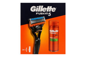 Набір Gillette Fusion5 брит 1к+гель д/гол чутл 200