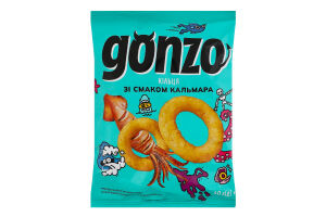 Кільця кукурудзяні зі смаком кальмара Gonzo м/у 40г