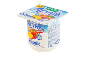Творожок 3.9% для детей от 6мес с наполнителем фруктовым Персик Агуня ст 90г