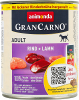 Корм д/собак з яловичиною та ягнятиною 800г ж/б ГранКарно