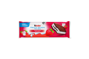 Пирожное бисквитное с молочной и клубничной начинкой Milk slice Kinder м/у 28г