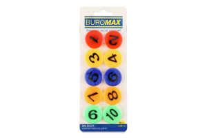 Комплект магнітів Цифри 30мм 10шт Buromax