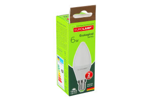 Лампа світлодіодна 6W E14 3000К Ecological Eurolamp 1шт