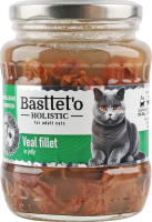 Корм д/котів шматочки філе телятини в желе 360г твіст/б Басттет"о