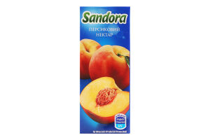 Нектар с мякотью пастеризованный персиковый Sandora т/п 200мл