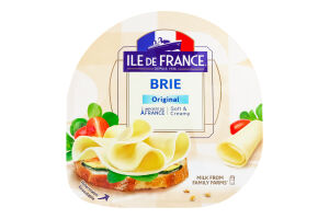 Сыр полутвердый ломтиками Бри Original Ile De France лоток 150г