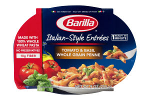 Barilla Pasta Italian-Style Entrees Tomato & Basil Whole Grain Penne