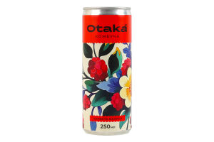 Напій безалкогольний слабогазований Іскриста малина Комбуча Otaka з/б 250мл