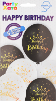 Набір кульок латексних Хеппі Бьоздей Корона 5шт 1111-5833 Паті Хата