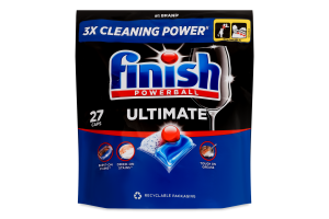 Средство для мытья посуды в посудомоечных машинах Ultimate Powerball Finish 27шт