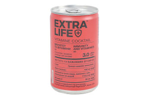 Напій зі стевією Імунітет та вітаміни Vitamine Cocktail Extra Life з/б 150мл