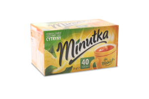 Чай черный ароматизированный с лимонным вкусом Minutka к/у 40х1.4г