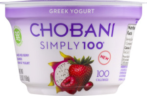 Chobani Simply 100 Greek Blended Yogurt Mixed Berry Non-Fat