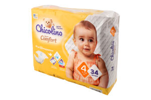 Підгузники для дітей 7-14кг 4 Soft comfort Chicolino 34шт
