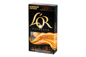 Кава натуральна смажена мелена в капсулах Гватемала Espresso L'OR к/у 52г