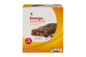 Ahold Energy Performance Bar Chocolate Fudge Brownie - 12 CT