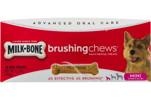 Milk-Bone Brushing Chews Daily Dental Treats Mini - 14 CT