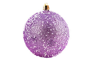 Прикраса ялинкова Куля Сніг 100мм 31342