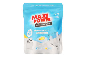 Таблетки д/посудомийних машин Nanomatic 36шт д/п Maxi Power