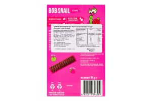 Конфеты фруктово-ягодные Яблочно-малиновый страйп Bob Snail к/у 6х14г