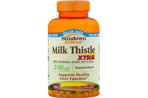 Sundown Naturals Milk Thistle Xtra 240mg Herbal Supplement Capsules - 250 CT