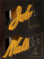 Набор Виски 0.7л 40% Black label + 2 стакана Johnnie Walker к/у 3шт