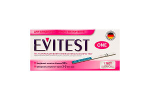 Тест-полоска для определения беременности One Evitest 1шт
