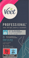 Полоски для депиляции восковые для чувствительной кожи Professional Veet 12шт