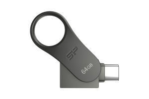 Флешка 64GB C80 USB 3.0 Type-C/USB-A №SP064GBUC3C80V1S Moblile Silicon power Transcend 1шт