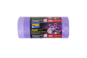 Пакеты для мусора с затяжками с ароматом цветочной свежести 35л Flexy Фрекен Бок 15шт