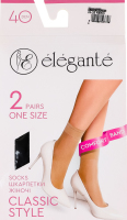 Шкарпетки жіночі Elegante Classic style 40den 23-25 nero 2пари
